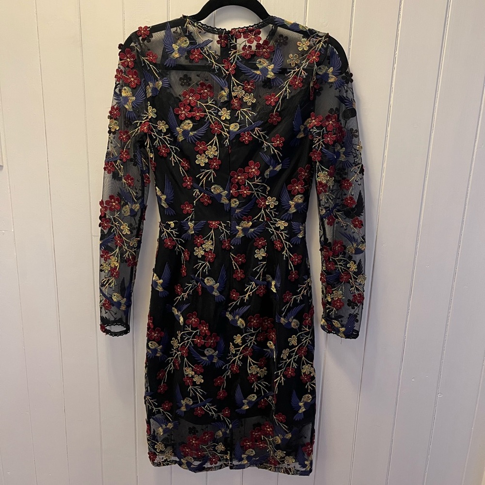 Embroidered cocktail dress
